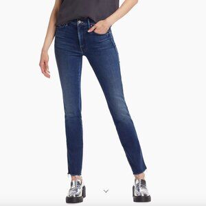Mother Rascal Slice Stretch Skinny Fray Jeans in Sake to Me